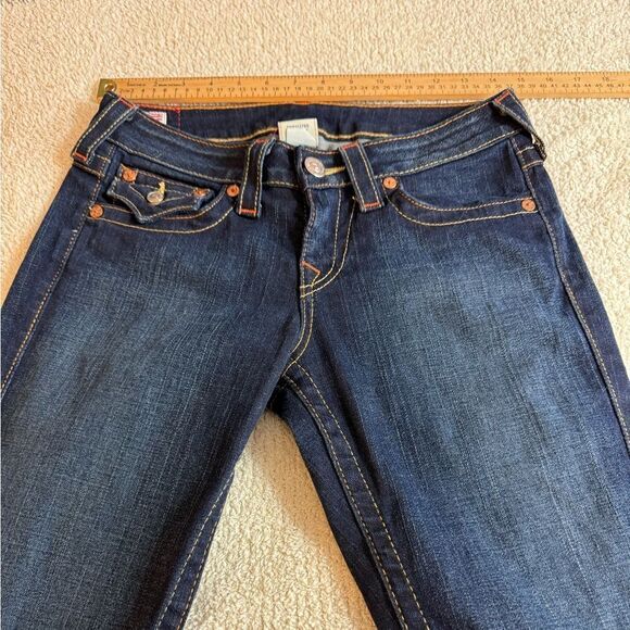 True Religion Jeans Womens Sz 27 Dark Wash Becca Flap Pockets Bootcut Red Label - Picture 8 of 12